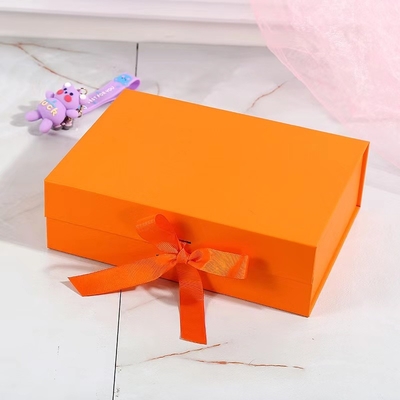 Customized Innovative Biodegradable Packaging Pink Collapsible Gift Boxes With Silk