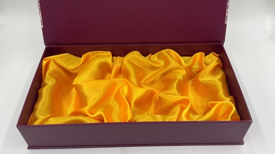 Wholesale Custom Luxury Rigid Cardboard Drawer Book Shape Gift Box With Satin Silk Insert