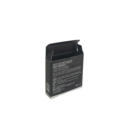 Shiny Color Folding box Personal Care Packaging, Elegant Black Custom Paper Box With Logo Printing