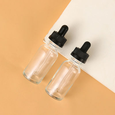 20ml 30ml 50ml 100ml Clear Eco Friendly Dropper Bottles With CRC Black Cap