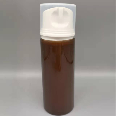 Empty Amber Plastic Cosmetic Packaging PP Airless Bottle 100ml With Pump