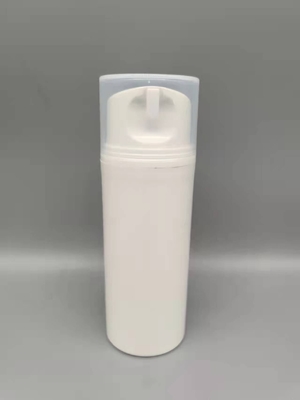 Empty Amber Plastic Cosmetic Packaging PP Airless Bottle 100ml With Pump