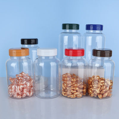 Empty Labels 200ml 300ml PET Pill Organizer Bottle for Pharmacy Pharmaceutical Plastic Vitamin Capsule Container Packaging