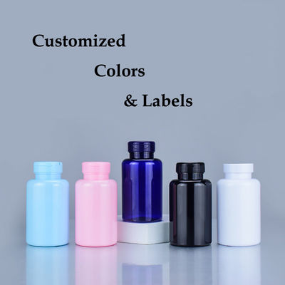 Empty Labels 200ml 300ml PET Pill Organizer Bottle for Pharmacy Pharmaceutical Plastic Vitamin Capsule Container Packaging