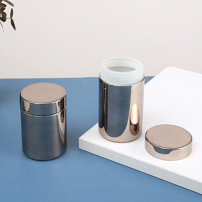 250ml Plastic Custom Logo Design Chrome Gun Gray Color Supplement PE Container With Lid for INFUSION Needs from Supplie