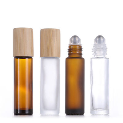 5ml 10ml 15ml Bamboo Wooden Glass Roller Ball Deodorant Bottle for Essential Oil Roll on Perfume without Reed Diffuser
